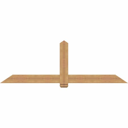 Ekena Millwork Eugene Smooth Timber Gable Bracket, Western Red Cedar, 84"W x 28"H x 1 1/2"D x 5 1/2"F, 8/12 Pitch GBW084X28X0206EUG00SWR